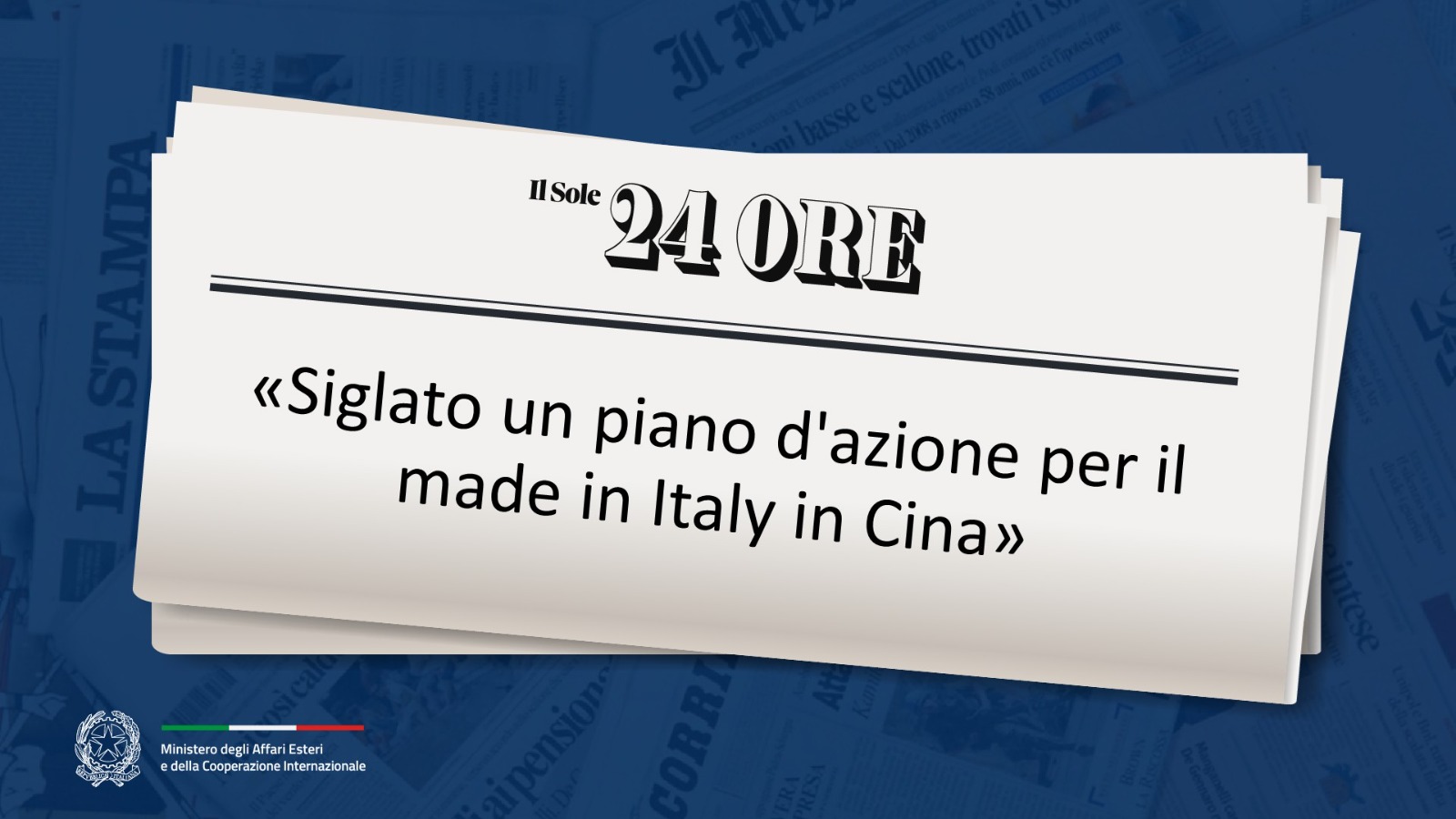 Intervista Ministro Cina