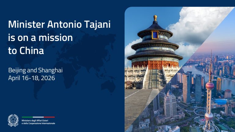 Tajani in China for talks on the Middle East and exports