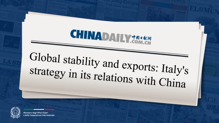 Global stability and exports: Italy's strategy in its relations with China (China Daily)