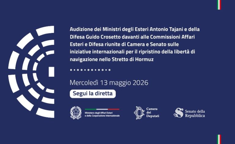 Audizione del Ministro degli Esteri Antonio Tajani e del Ministro della Difesa Guido Crosetto
