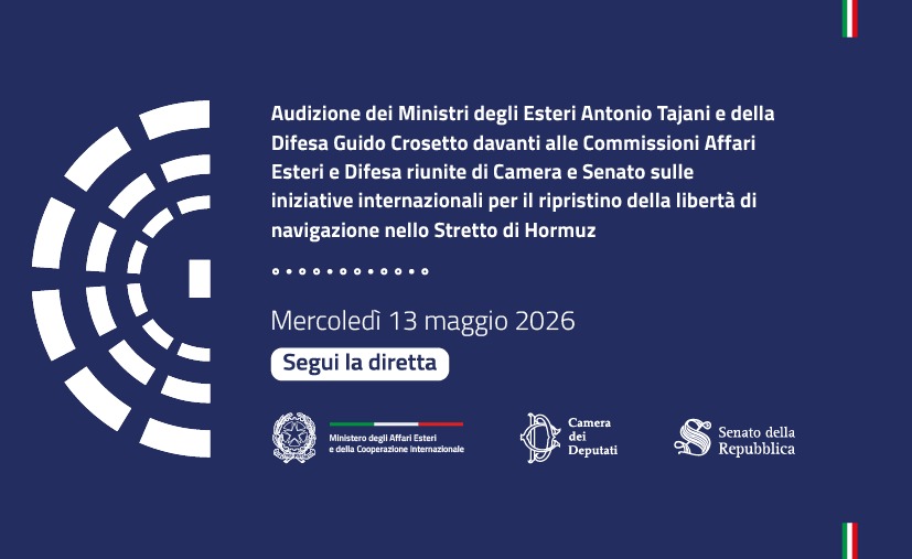 Audizione del Ministro degli Esteri Antonio Tajani e del Ministro della Difesa Guido Crosetto