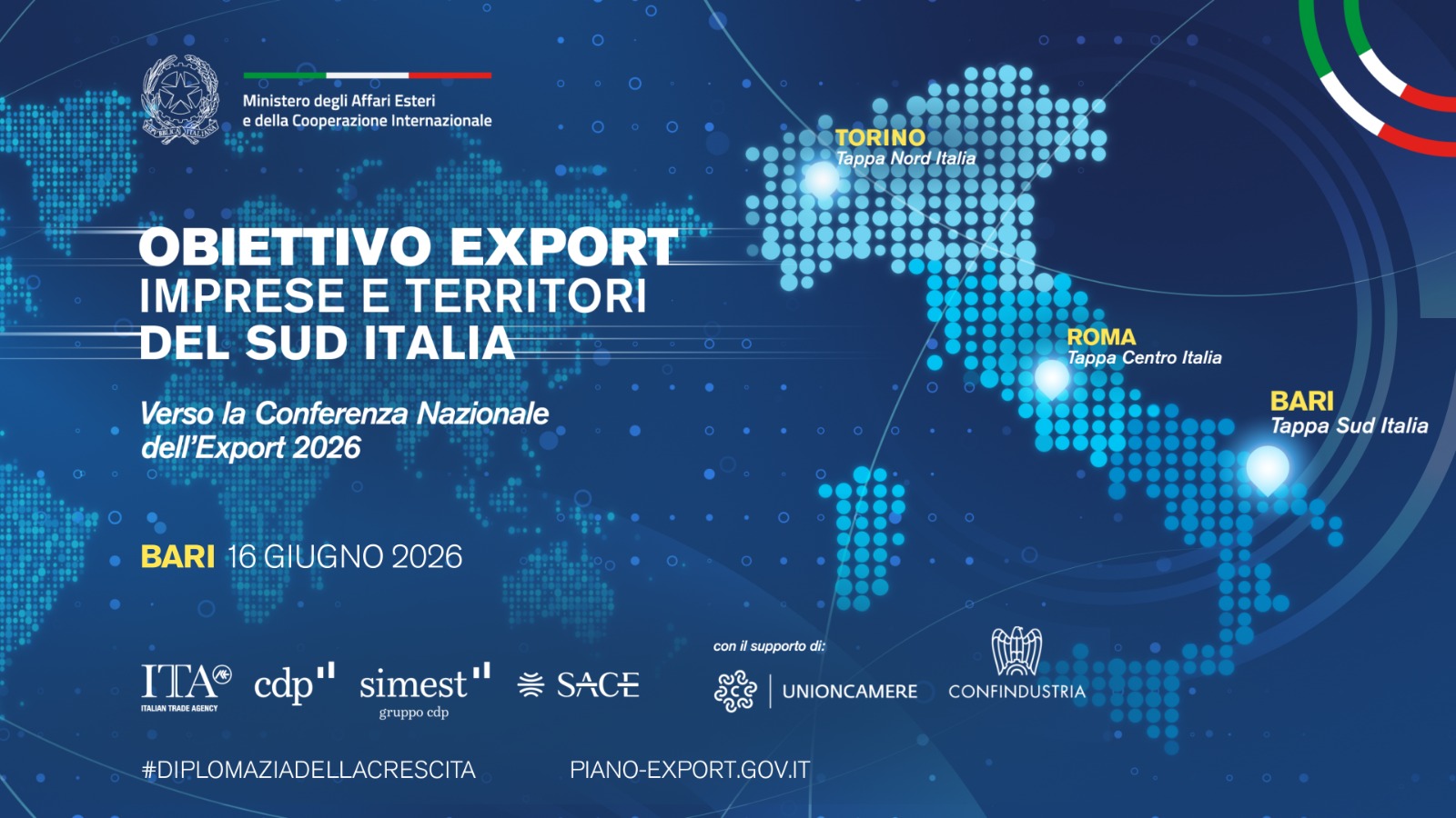 Bari, la seconda tappa di Obiettivo Export dedicata alle imprese delle regioni del Sud