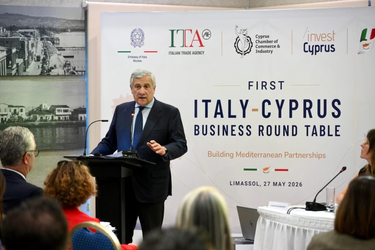 Tajani a Cipro per incontrare gli imprenditori e partecipare alla riunione dei Ministri degli Esteri UE allargata a India e Arabia Saudita