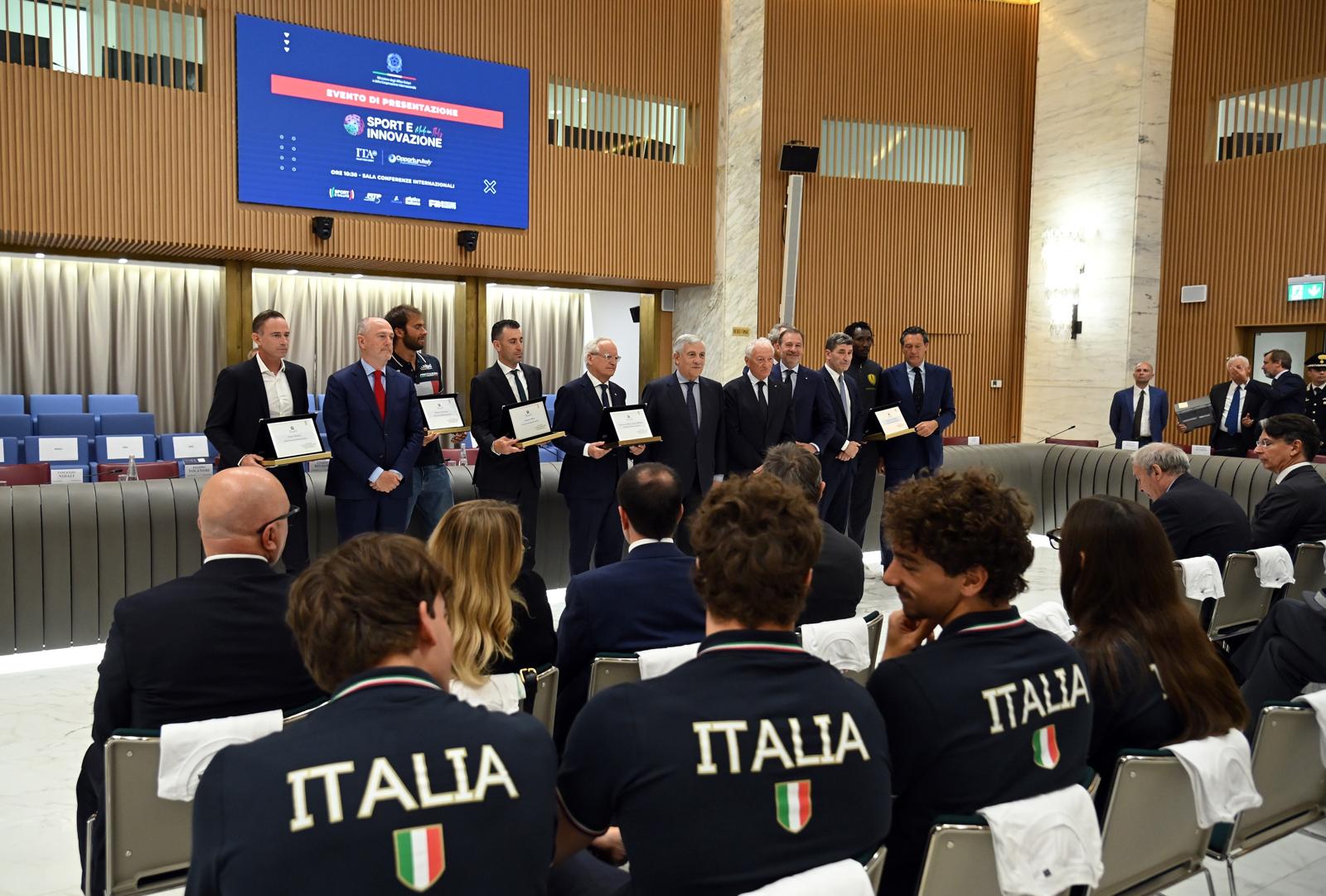 Tajani apre la Terza edizione del progetto “Sport e innovazione Made in Italy”