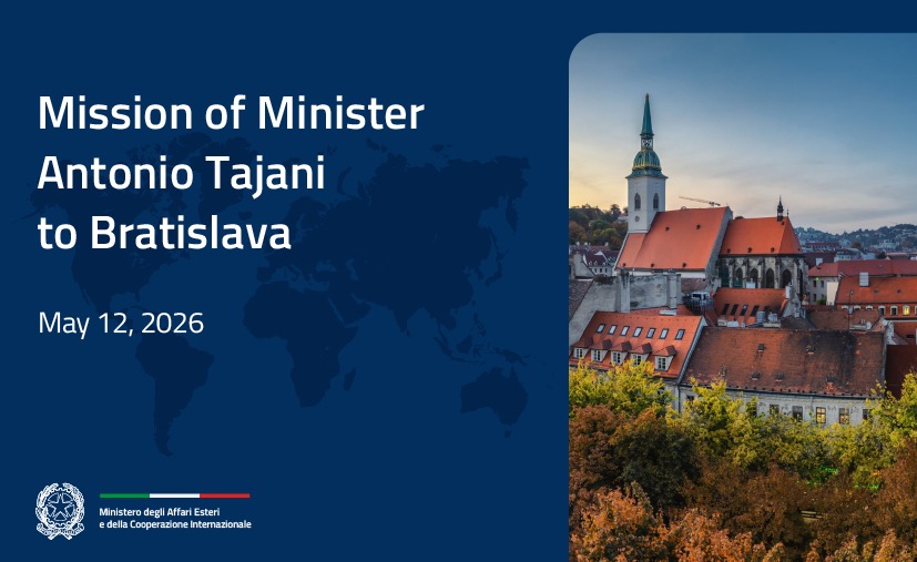 Tajani in Bratislava for the “Friends of the Western Balkans” Ministerial Meeting