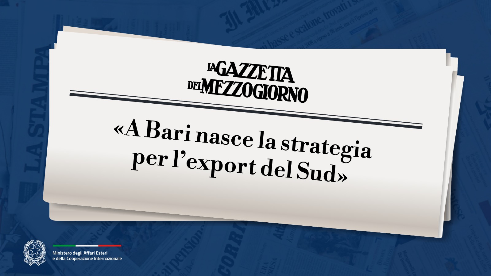 A Bari nasce la strategia per l’export del Sud