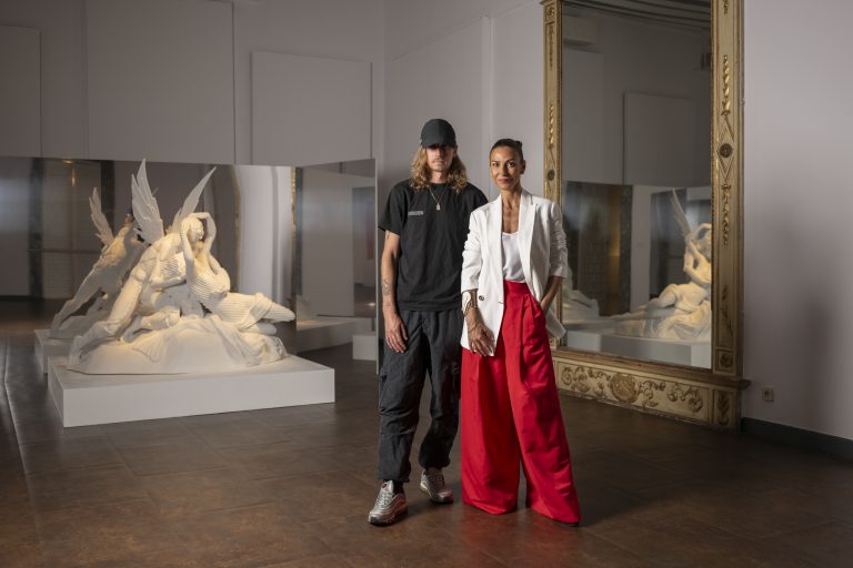 Andrea Crespi, Clelia Patella (exhibie artwork Amore e Psiche Credits: Matteo Rovella Pictures / IIC Madrid