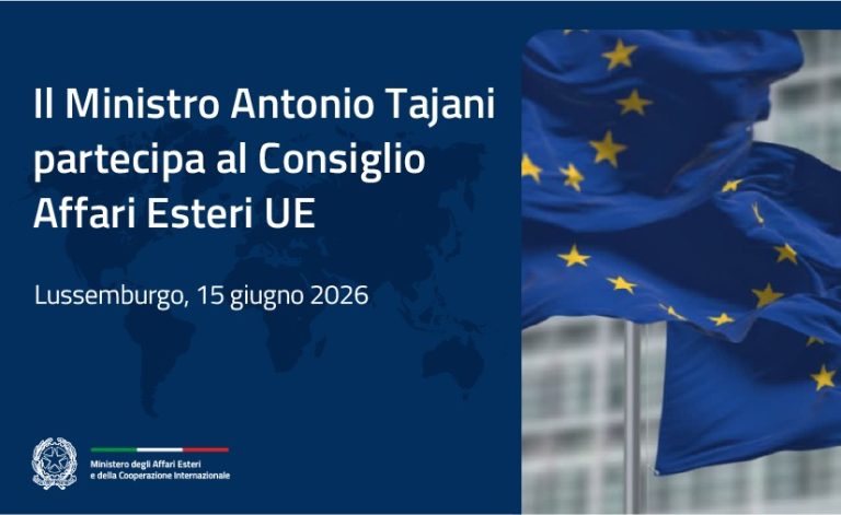 Tajani al Consiglio Affari Esteri a Lussemburgo