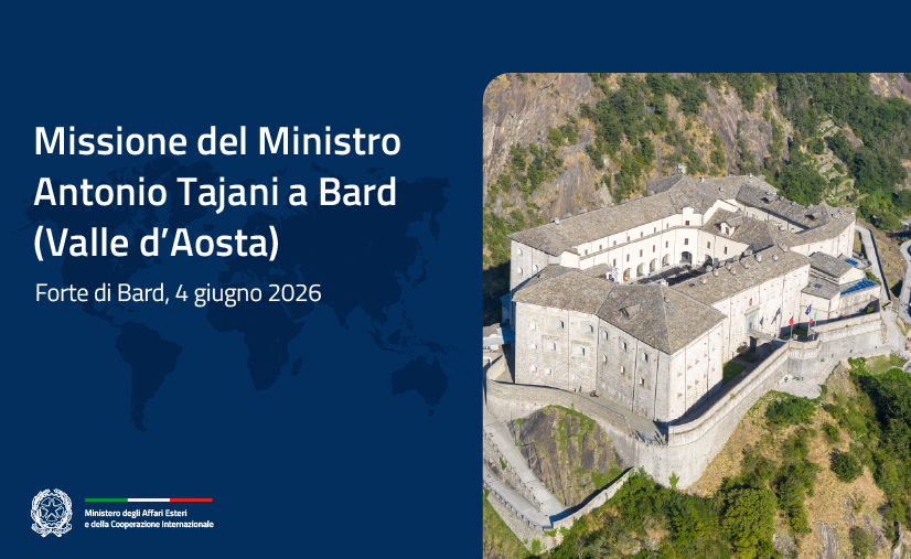 Il Ministro Tajani domani in Valle d’Aosta per il Comitato Frontaliero Italia-Francia e visita al Traforo del Monte Bianco