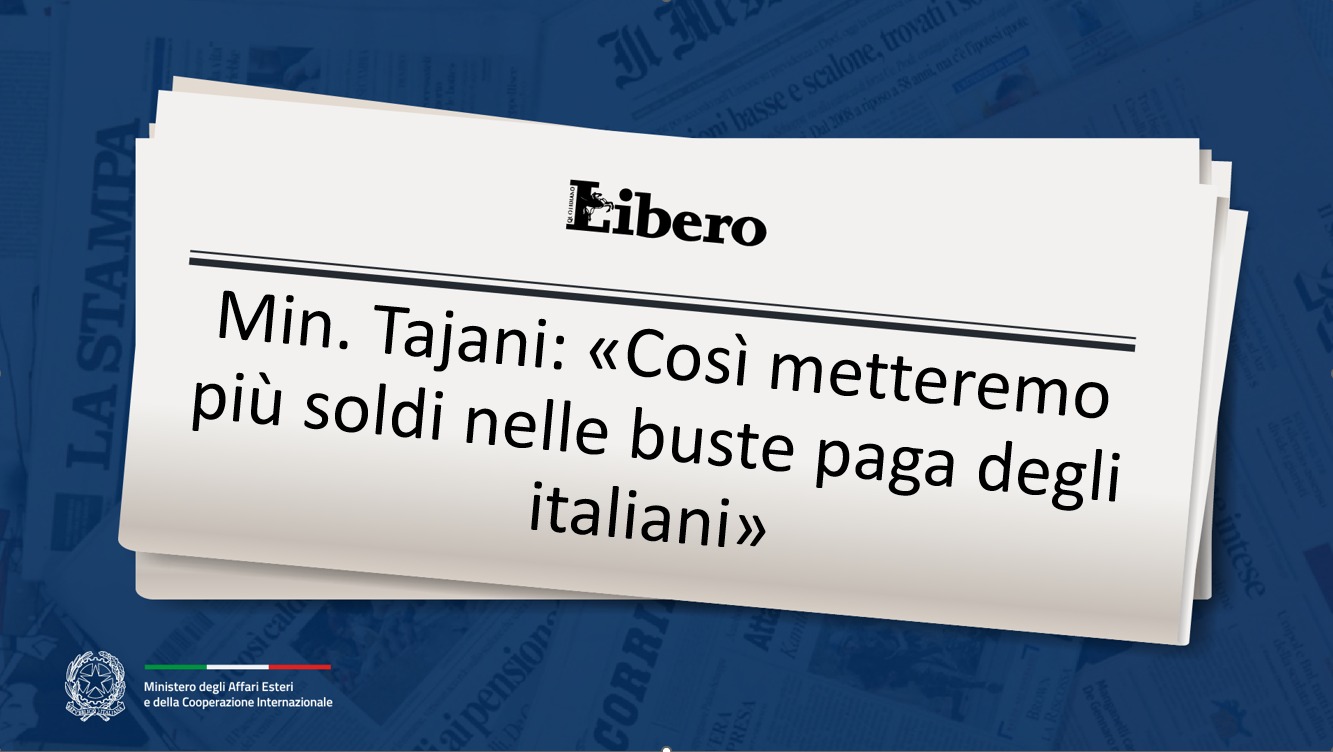 Intervista tajani libero