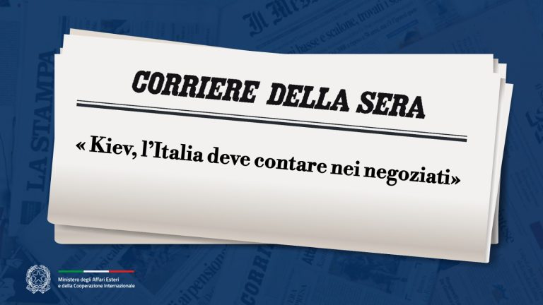 «Kiev, l’Italia deve contare nei negoziati» (Il Corriere della Sera)