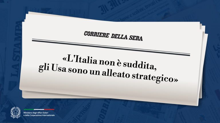 Tajani: «L'Italia non è suddita, gli Usa alleato strategico»