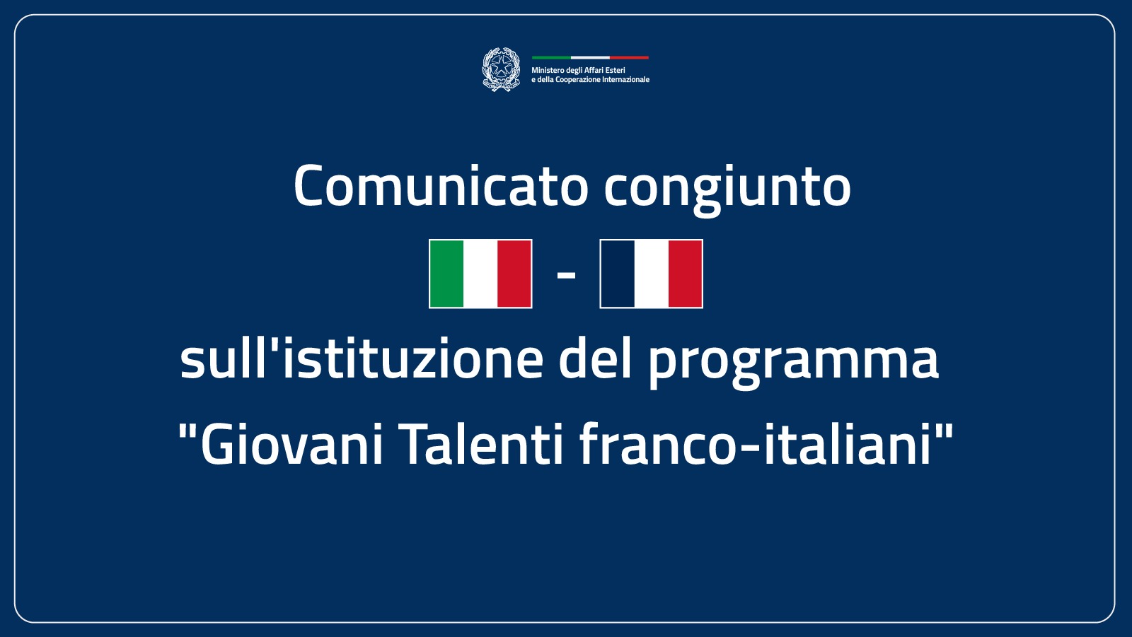 Lancio del programma “Giovani Talenti italo-francesi”, in Italia con la Luiss