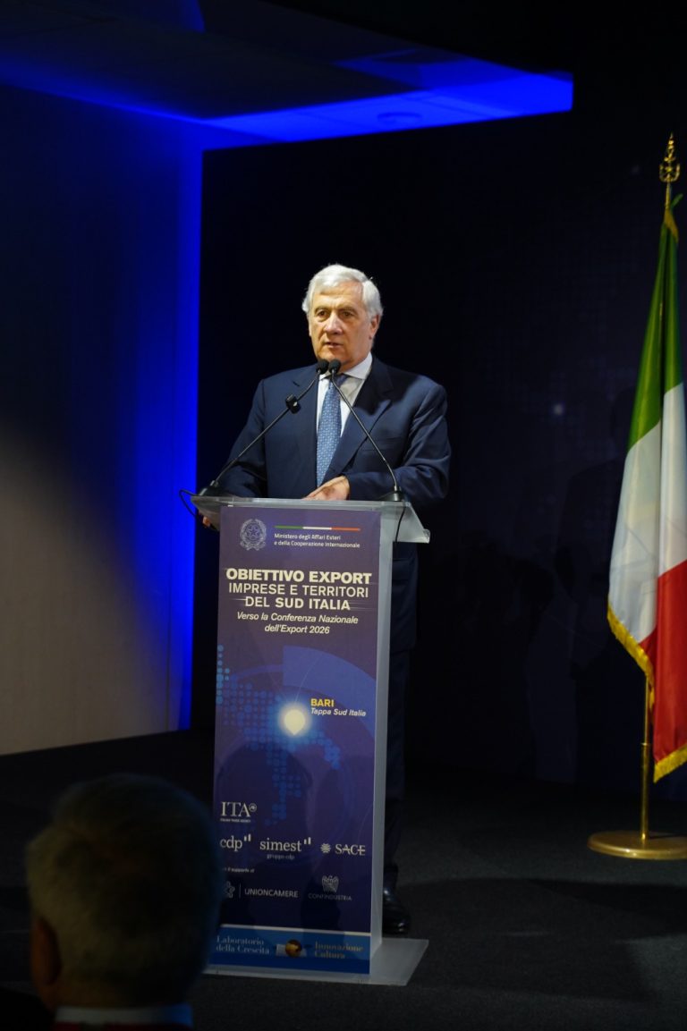 Tajani oggi a Bari per la seconda tappa di “Obiettivo Export”