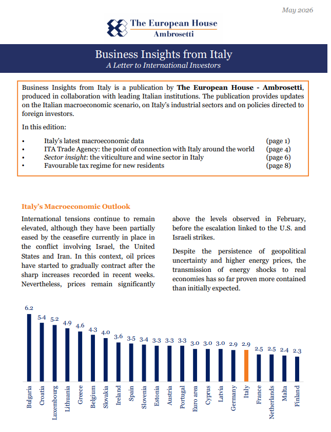 Business Insights from Italy - Maggio 2026