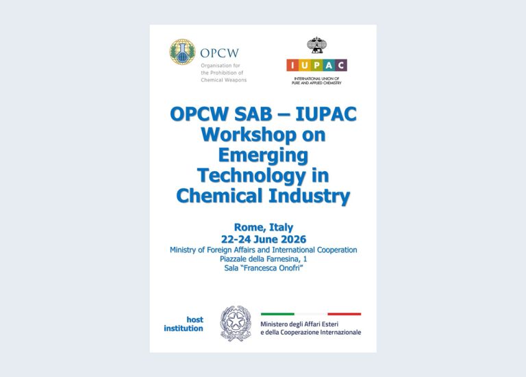 locandina OPCW SAB IUPAC