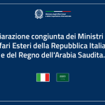 Dichiarazione congiunta dei Ministri degli Affari Esteri della Repubblica Italiana e del Regno dell’Arabia Saudita