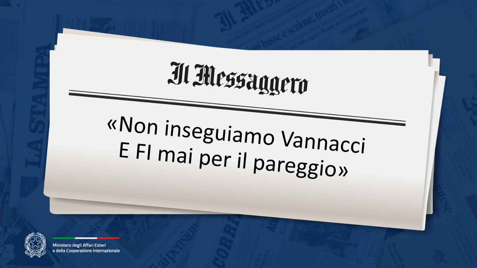 Non inseguiamo Vannacci. E FI mai per il pareggio