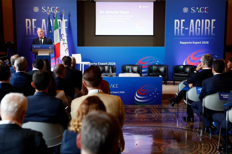 Intervento del Ministro Tajani alla presentazione del Rapporto Export 2026 di SACE