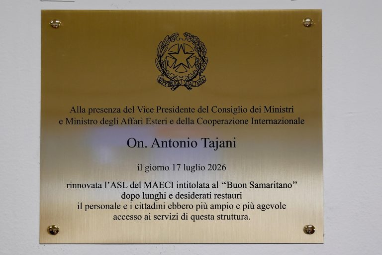 Tajani inaugura il Poliambulatorio rinnovato del MAECI aperto alla cittadinanza. Nuove convenzioni con Gemelli e Bambin Gesù