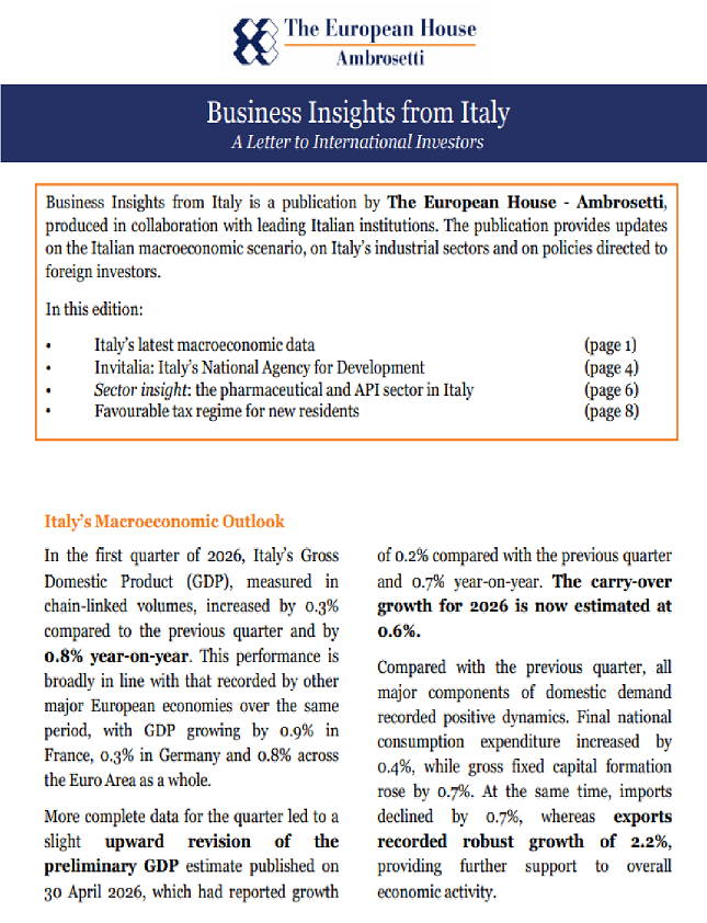 Business Insights from Italy - Maggio 2026