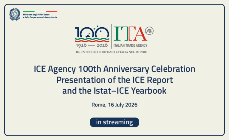Tajani attends the event marking the centenary of the Italian Trade Agency, the presentation of the Italian Trade Agency Report, and the ISTAT-ITA Yearbook