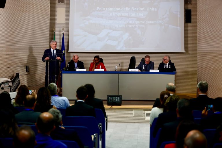 Il Ministro Tajani apre l'evento “Polo romano delle Nazioni Unite e imprese italiane – Seminario sulle procedure di approvvigionamento di beni e servizi”