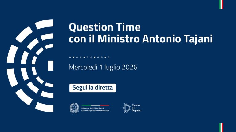 Il Ministro Antonio Tajani partecipa alla sessione di Question Time alla Camera
