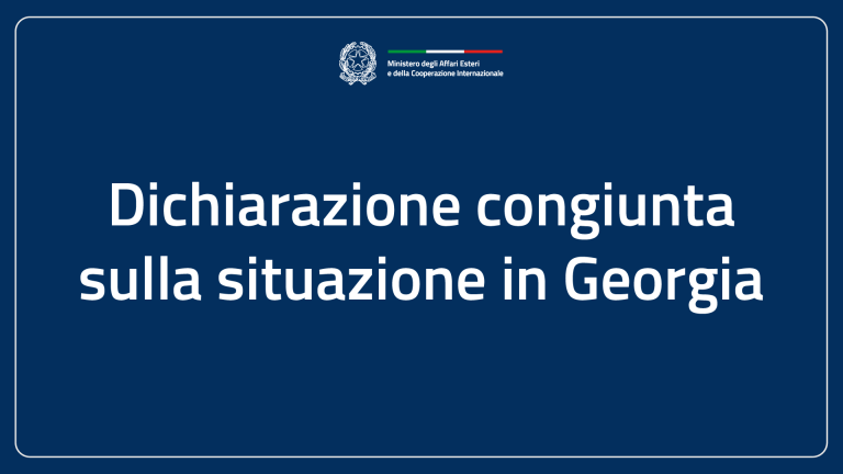 Dichiarazione congiunta sulla situazione in Georgia