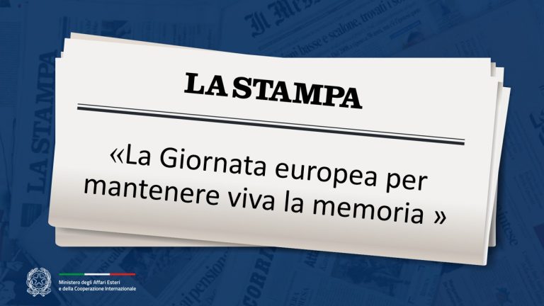 La Giornata europea per mantenere viva la memoria