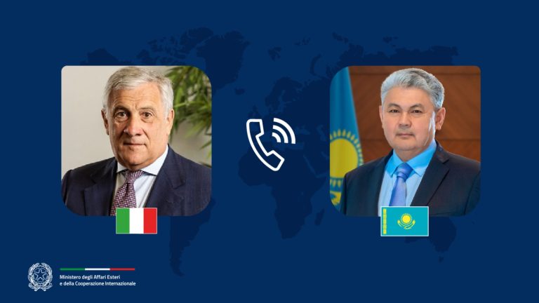 Il Ministro Tajani sente il Ministro degli Esteri del Kazakhstan Kosherbayev