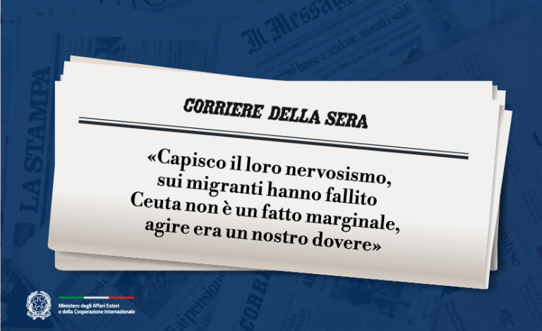 Tajani_Capisco il loro nervosismo, sui migranti hanno fallito. Ceuta non è un fatto marginale, agire era un nostro dovere