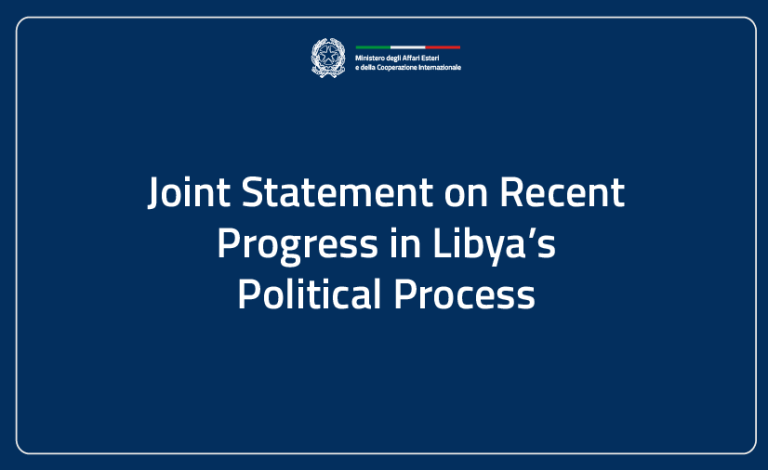 Joint Statement on Recent Progress in Libya’s Political Process