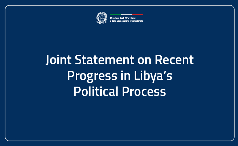 Joint Statement on Recent Progress in Libya’s Political Process