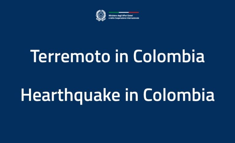 Terremoto in Colombia: approvato un pacchetto di interventi umanitari