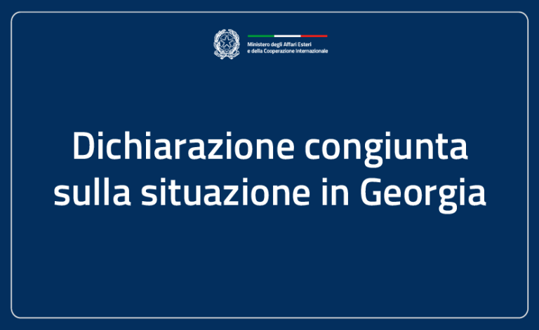 Dichiarazione congiunta sulla situazione in Georgia