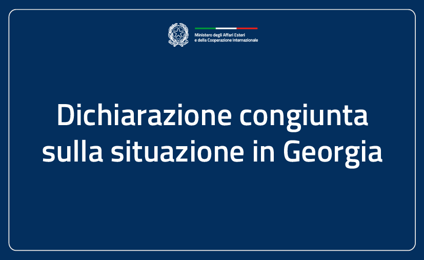Dichiarazione congiunta sulla situazione in Georgia