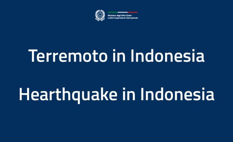 Terremoto in Indonesia: informazioni ai connazionali