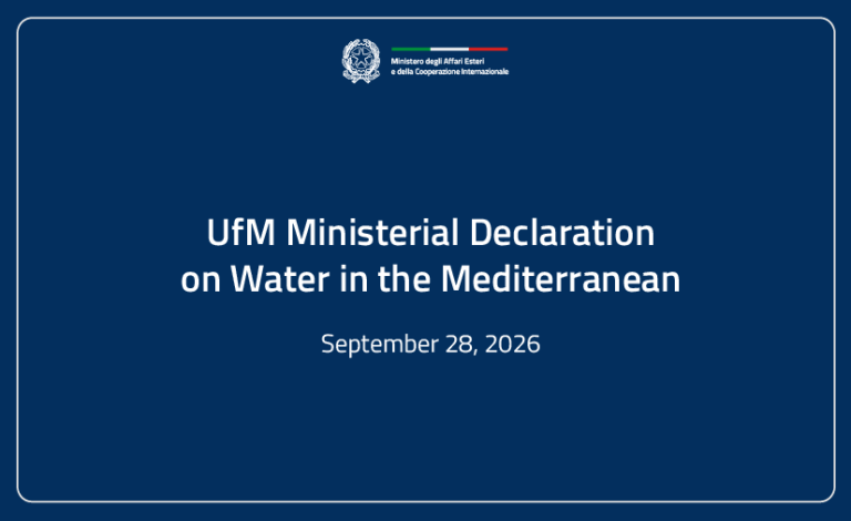 UfM Ministerial Declaration on Water in the Mediterranean