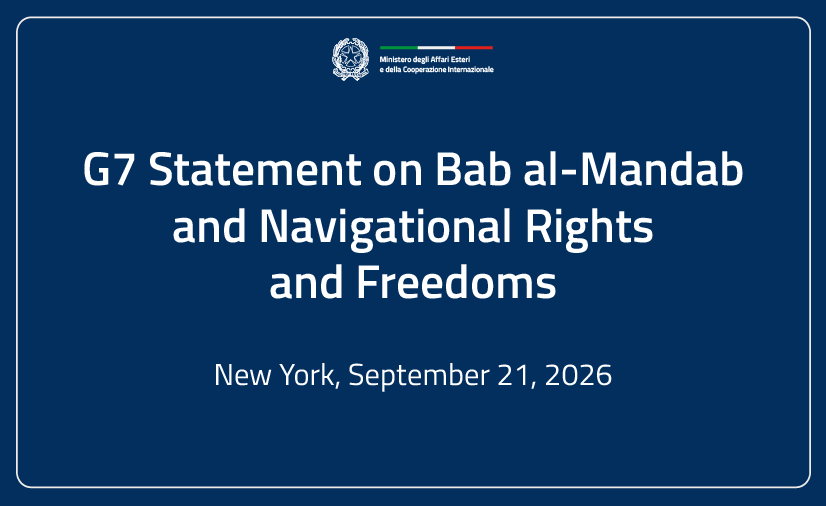 G7 Statement on Bab al-Mandab and Navigational Rights and Freedoms