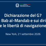 Dichiarazione del G7 su Bab al-Mandab e sui diritti e le libertà di navigazione