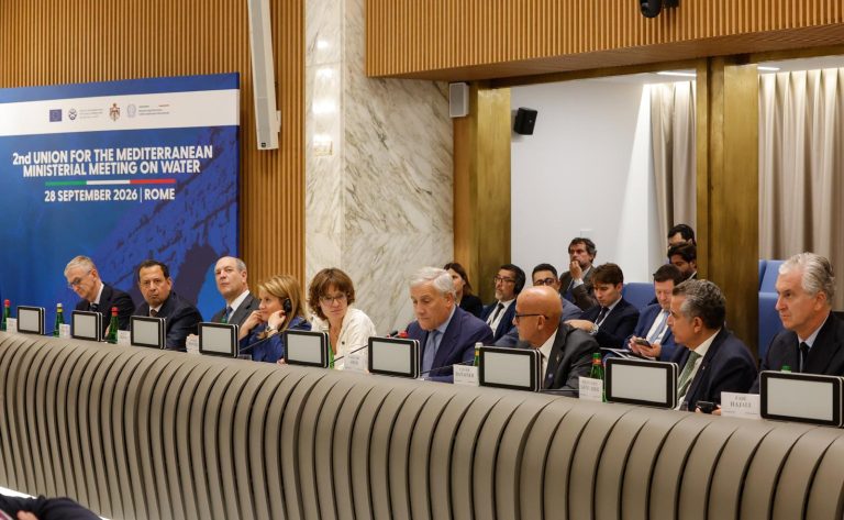 Oggi alla Farnesina la riunione ministeriale dell’Unione per il Mediterraneo sull’Acqua. Il Ministro Tajani partecipa con Commissaria UE per l’Ambiente e il Ministro dell’Acqua della Giordania