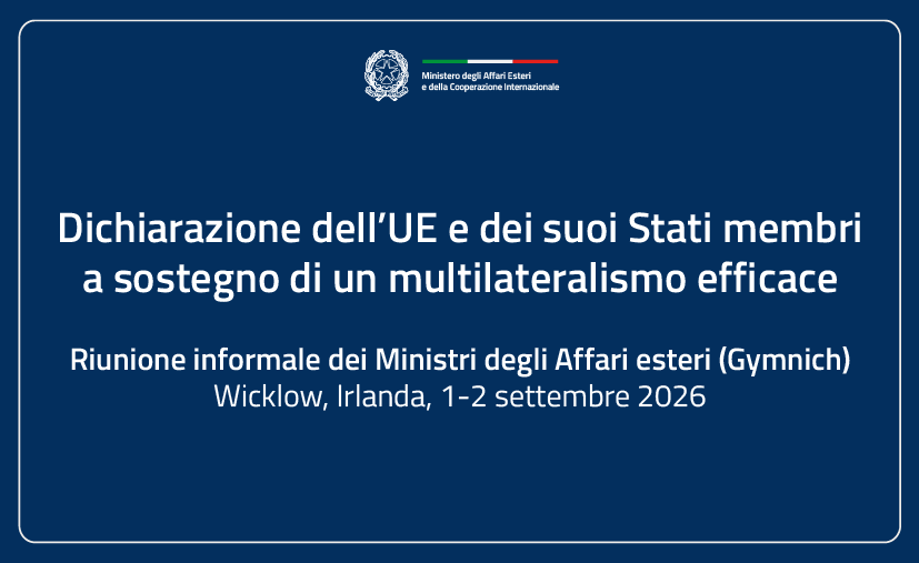 Dichiarazione dell’UE e dei suoi Stati membri a sostegno di un multilateralismo efficace ita