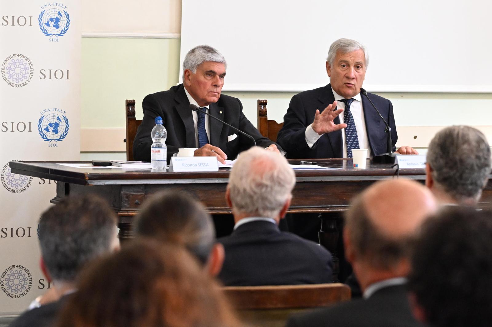 Il Ministro Tajani alla cerimonia di apertura dell’anno accademico 2026-2027 della SIOI