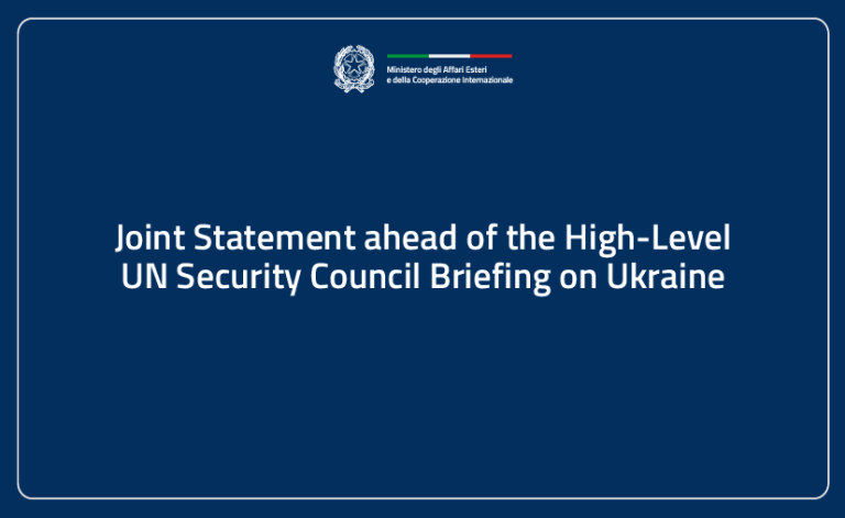 Joint Statement ahead of the High-Level UN Security Council Briefing on Ukraine