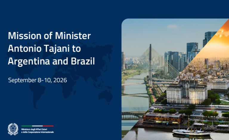 Tajani is leading a government mission to Argentina and Brazil