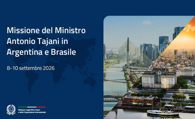 Tajani guida una missione di sistema in Argentina e in Brasile