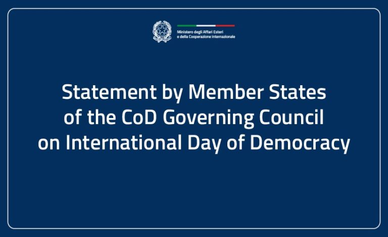 Statement by Member States of the CoD Governing Council on International Day of Democracy