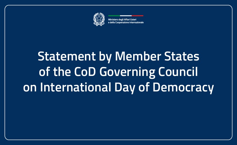 Statement by Member States of the CoD Governing Council on International Day of Democracy