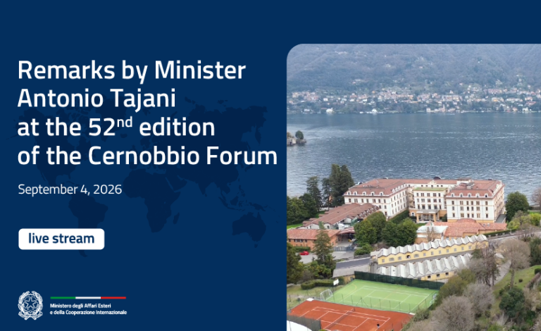 Minister Tajani is in Cernobbio today for the Ambrosetti Forum. Focus on European challenges in the global context